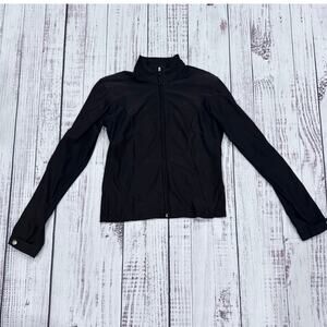 Nike Dri-FIT Black Running Jacket Women’s Small Full Zip Thumbhole Sleeves